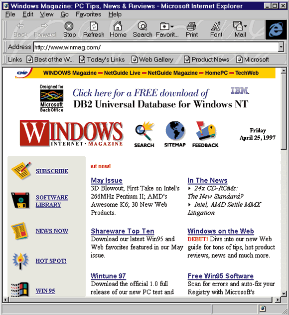 Microsoft Internet Explorer 3.0